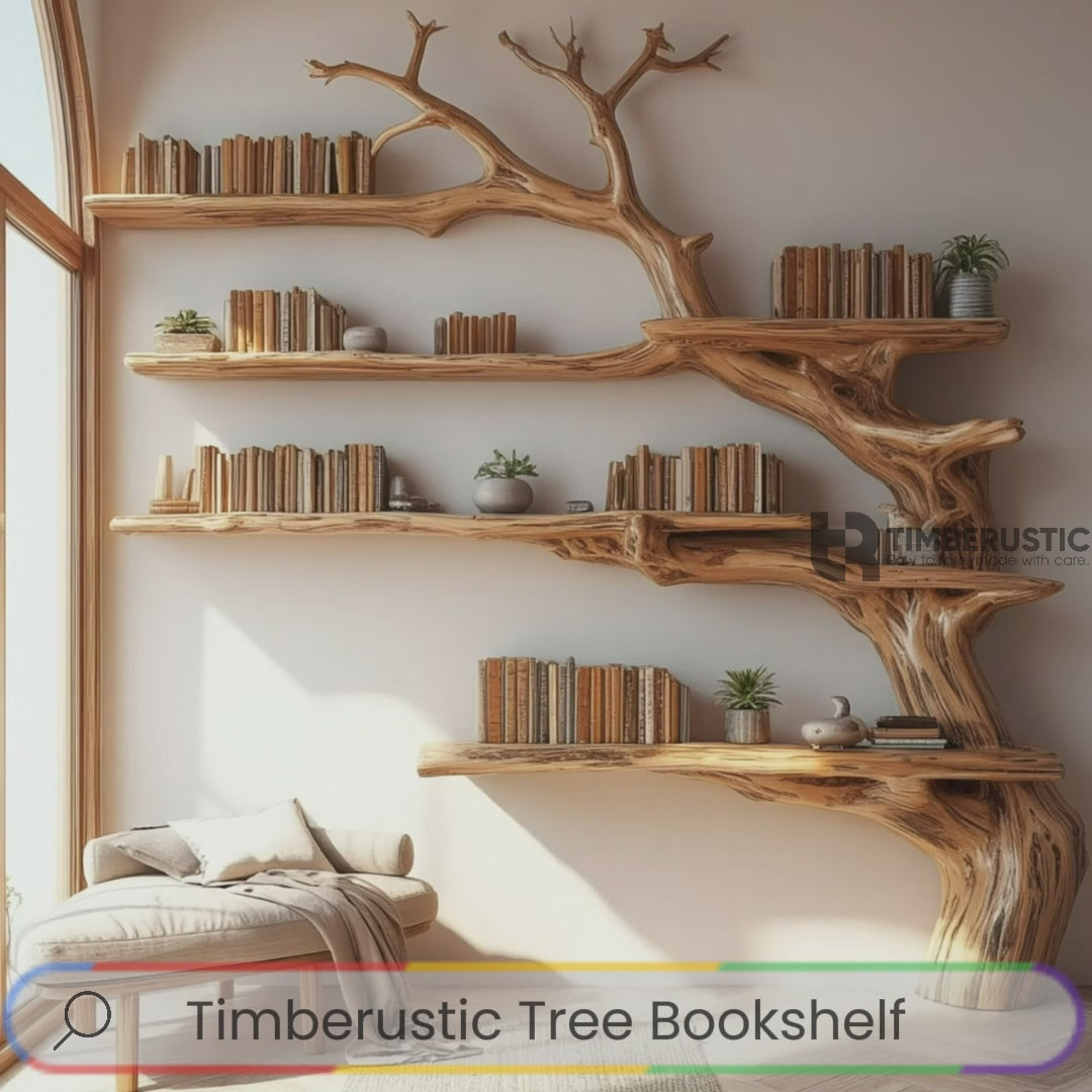 Wildwood Organic Solid Wood Tree Bookshelf