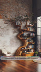 Vaelor Organic Modern Tree Bookshelf with Drawers