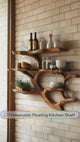 Veltrune Live Edge Solid Wood Floating Kitchen Shelf