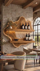 Norevale Contoured Panel Handcrafted Floating Wine Shelf — Clip sản phẩm