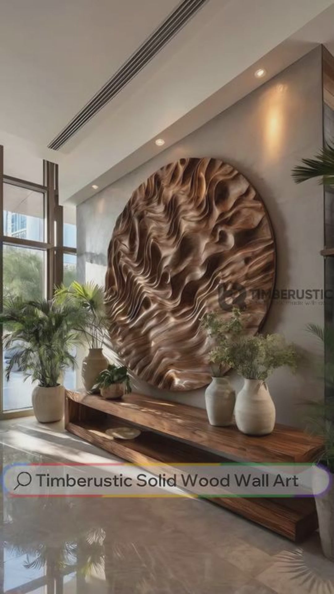 Orivane Solid Wood Sculpted Wall Art