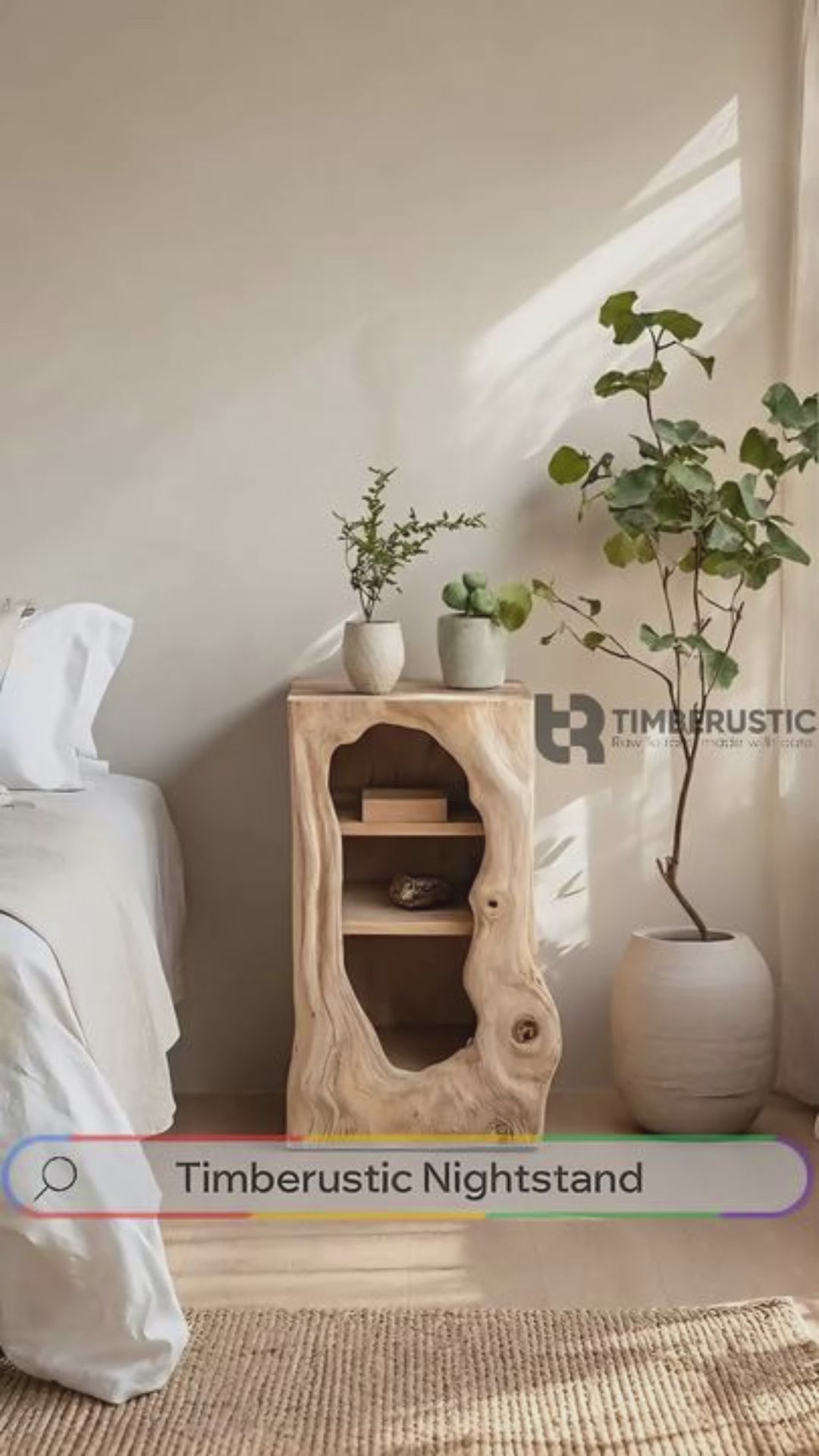 Sylovyn Sculpted Arch Handcrafted Nightstand