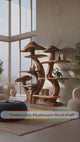 Morvella Sculpted Solid Wood Mushroom Bookshelf