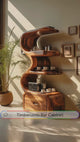 S-Curvecrest Sculpted Solid Wood Bar Cabinet
