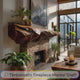 Mystraven Hand-Carved Solid Wood Fireplace Mantel Shelf