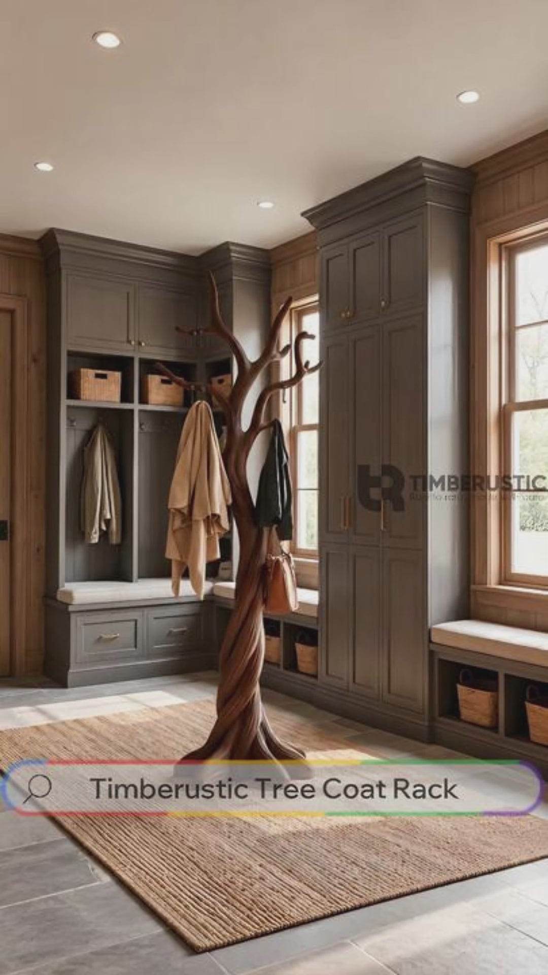 Norilora Twisting Sculpted Tree Coat Rack