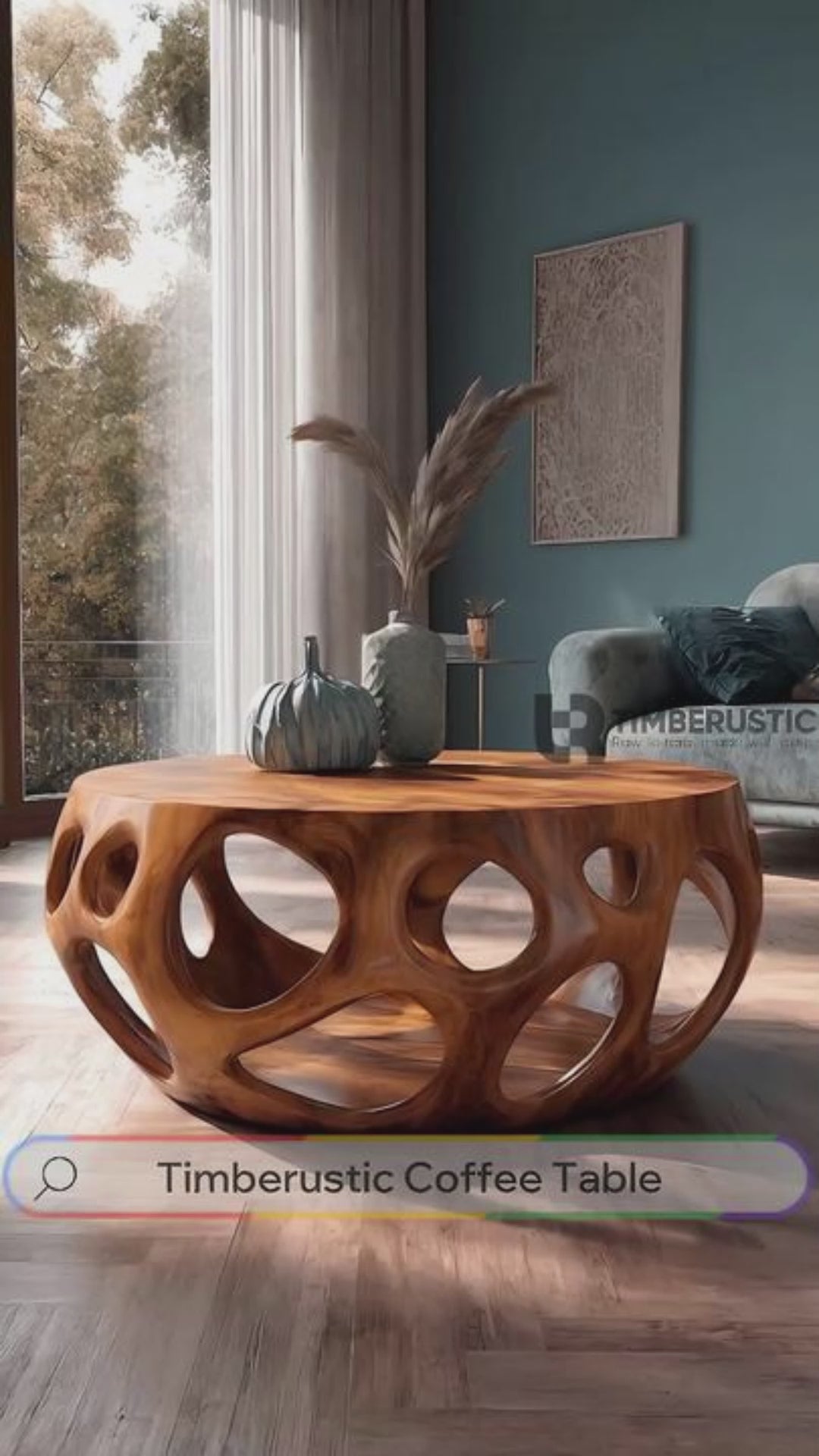 Hollowgrove Handcrafted Solid Wood Coffee Table