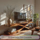 Crosswave Sculpted Solid Wood TV Console