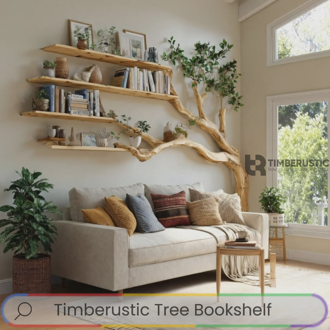 Aurelin Bloom Wall-Mounted Tree Bookshelf