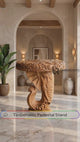 Elovara Sculpted Elephant Handcrafted Pedestal Stand