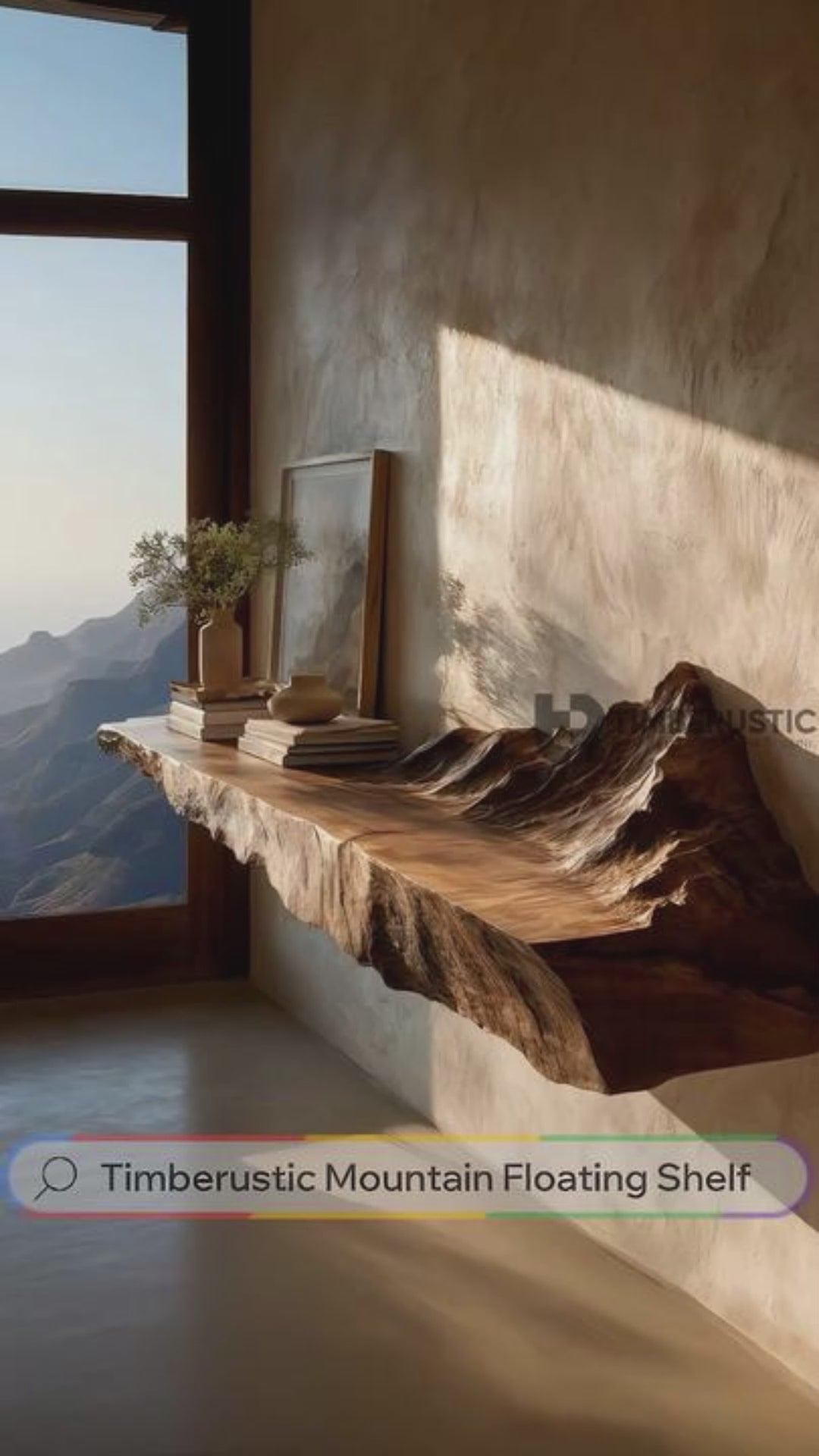 Torvann Handcrafted Mountain Floating Shelf