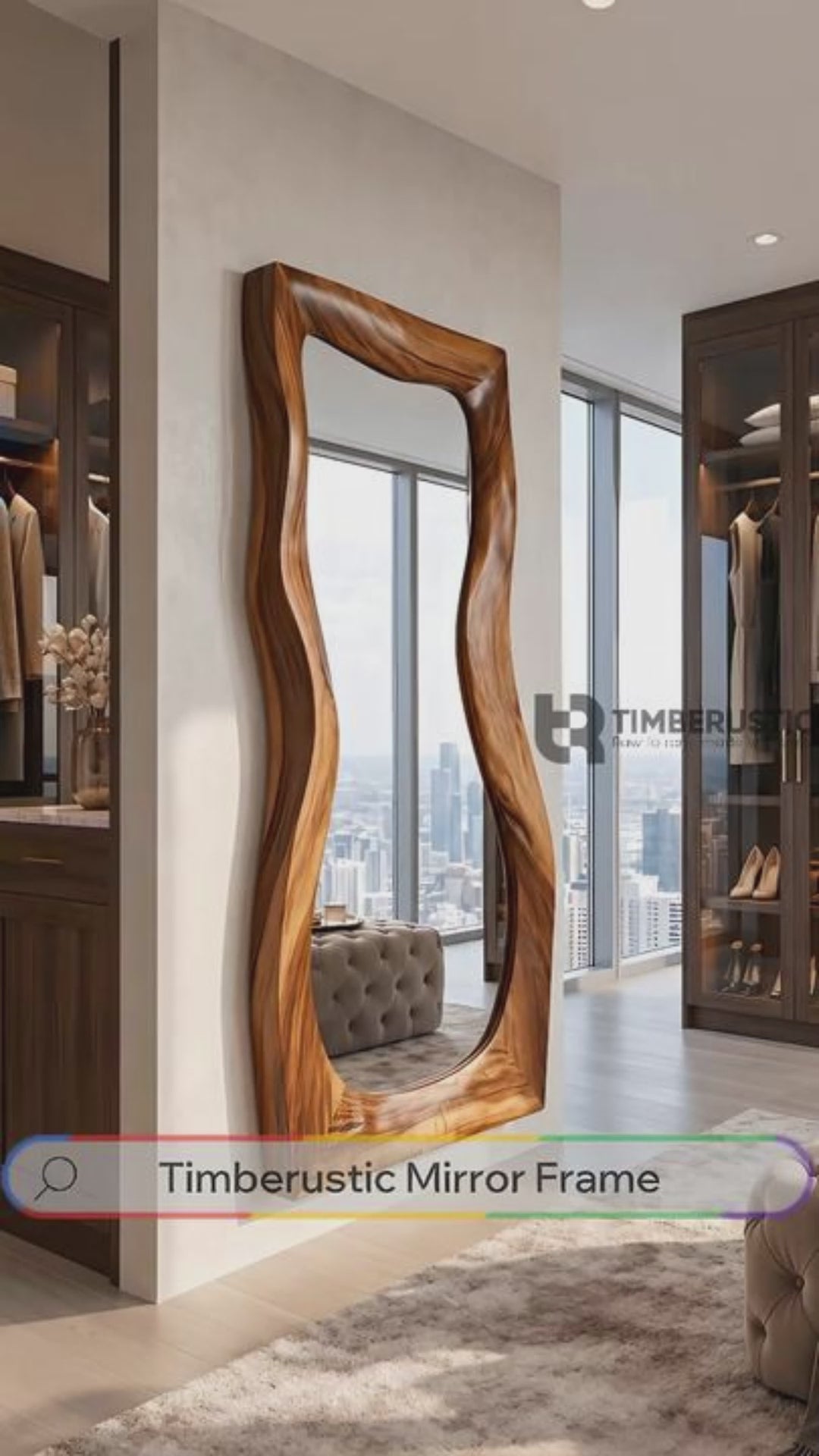Velevyn Flowing Sculpted Handcrafted Mirror Frame