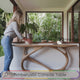 Flowing Design Handcraft Console Table