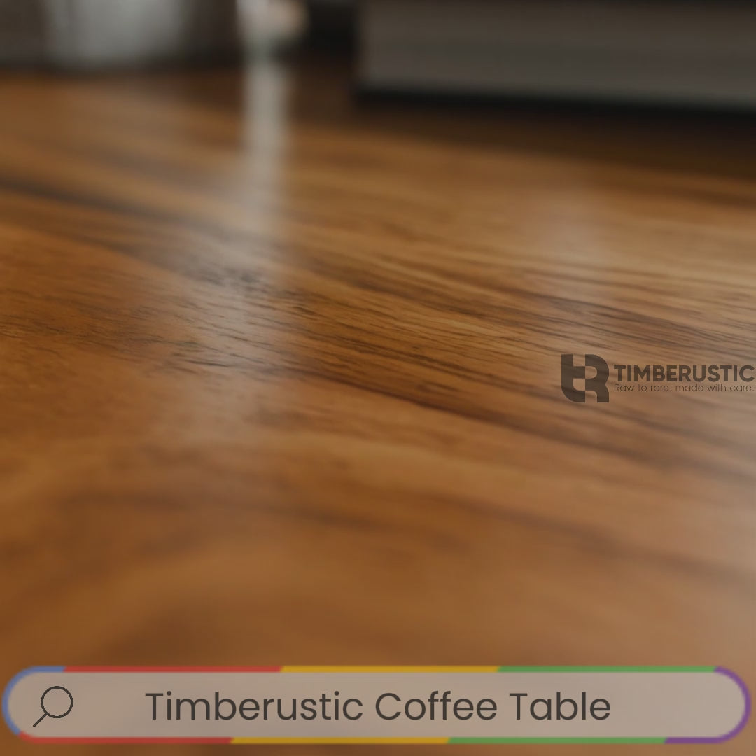 Twistcrest Sculpted Solid Wood Round Coffee Table