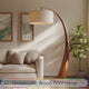 Orin Arc Sculpted Solid Wood Floor Lamp