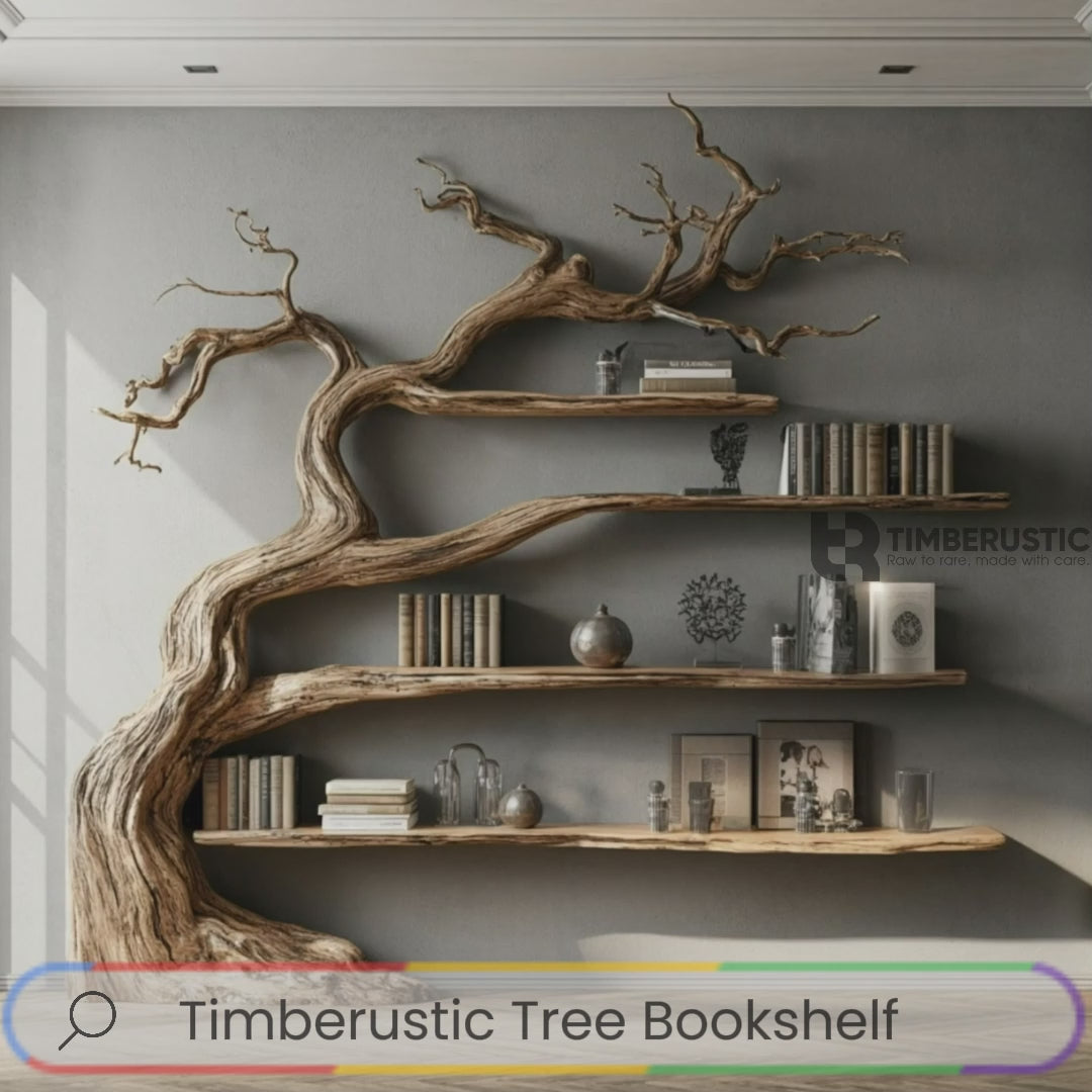 Arboris Drift Natural Wood Tree Bookshelf