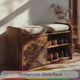 Averin Ridge Live Edge Solid Wood Shoe Rack Bench