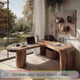 Orlen Curved Solid Wood L-Shaped Desk