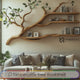Lignara Live Edge Solid Wood Tree-Inspired Bookshelf