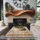 Solvaryn Sculpted Solid Wood Fireplace Mantel Shelf