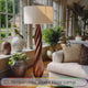 Seren Twist Sculpted Solid Wood Floor Lamp