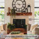 Caelthorn Carved Solid Wood Fireplace Mantel Shelf