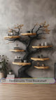 Nythera Sculpted Solid Wood Tree Bookshelf