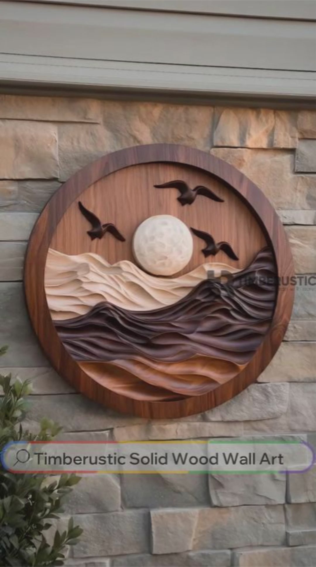 Aelun Handcrafted Solid Wood Wall Art