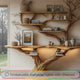 Liorath Live Edge Solid Wood Console Table with Shelves