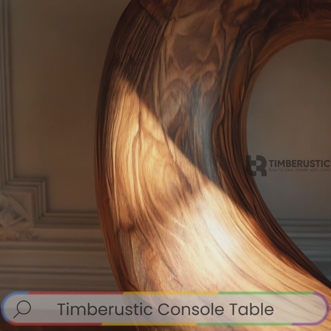 Oryx Sculpted Solid Wood Console Table