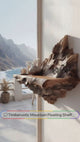 Dravok Handcrafted Solid Wood Mountain Floating Shelf