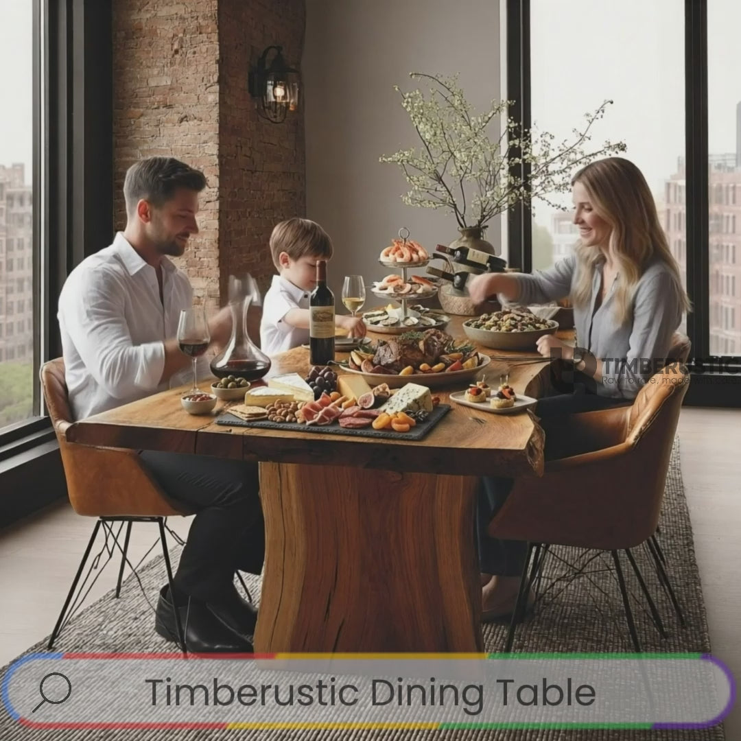 Ridgewood Live Edge Solid Wood Dining Table