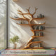 Aurelian Rise Handcrafted Solid Wood Tree Bookshelf