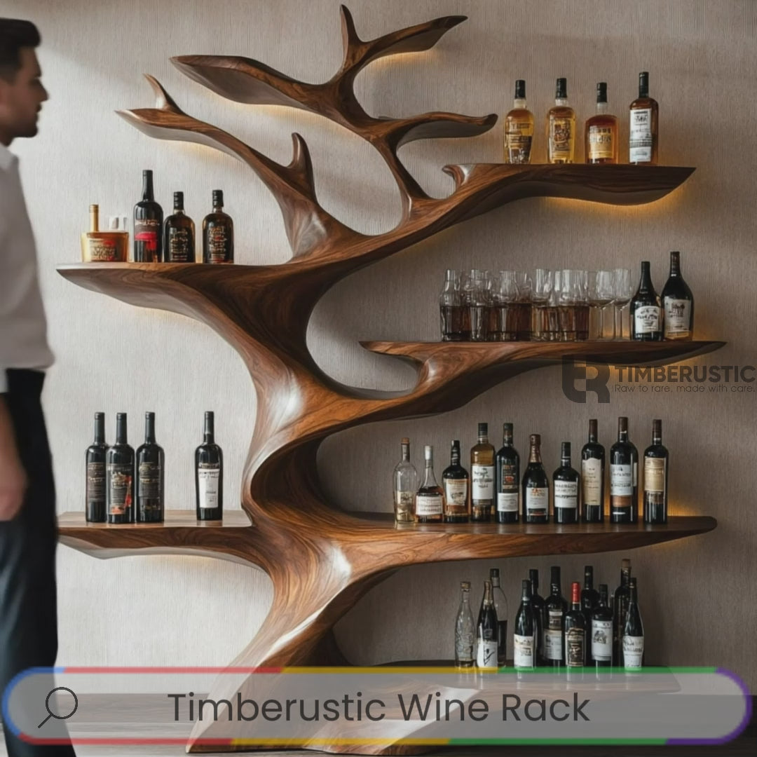 Elarion Sculptural Tree Wine Rack