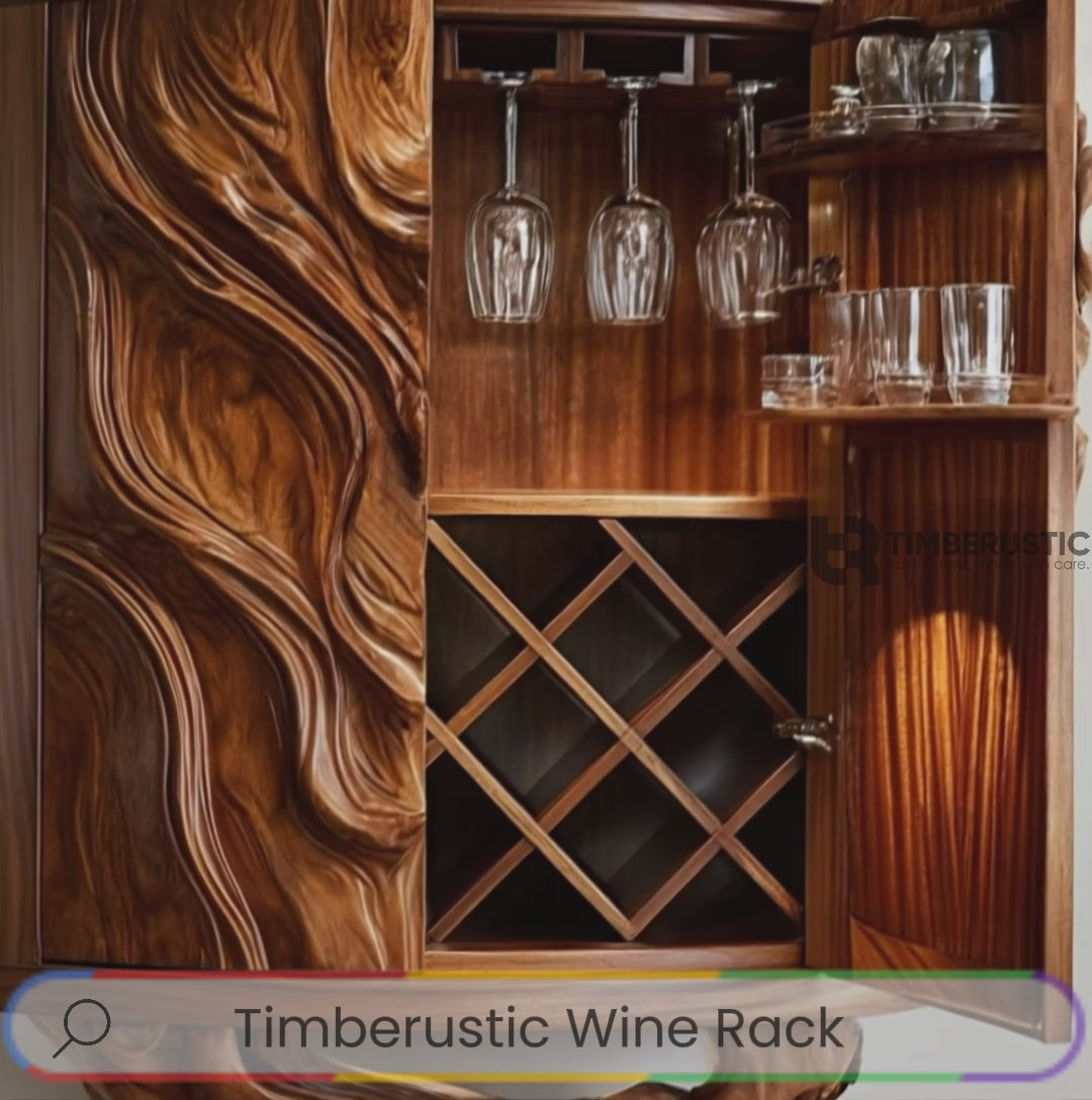 Orrenvale Handcrafted Solid Wood Bar Cabinet