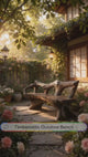 Sylvane Sculpted Solid Wood Outdoor Bench