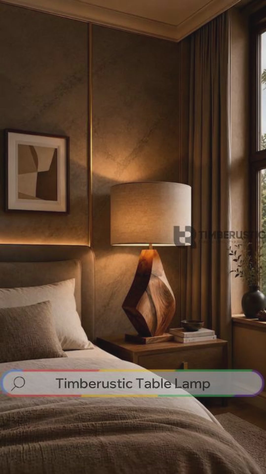 Kaelith Handcrafted Solid Wood Table Lamp SPA029581