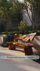 Coastline Drift Handcrafted Solid Wood Outdoor Bench
