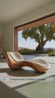 Velquorin Handcrafted Sculpted Solid Wood Chaise Lounge