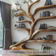 Sylvara Flow Handcrafted Live Edge Tree Bookshelf