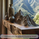 Zenvyra Live Edge Solid Wood Mountain Floating Shelf