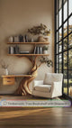 Caelvyr Organic Modern Tree Bookshelf with Drawers
