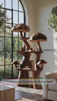 Fungrove Sculpted Solid Wood Mushroom Bookshelf