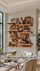 Viremont Live Edge Handcrafted Floating Wine Shelf