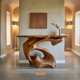 Sculptural Solid Wood Console Table - TimbeRustic Console Table