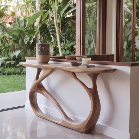 Flowing Design Handcraft Console Table - TimbeRustic Console Table