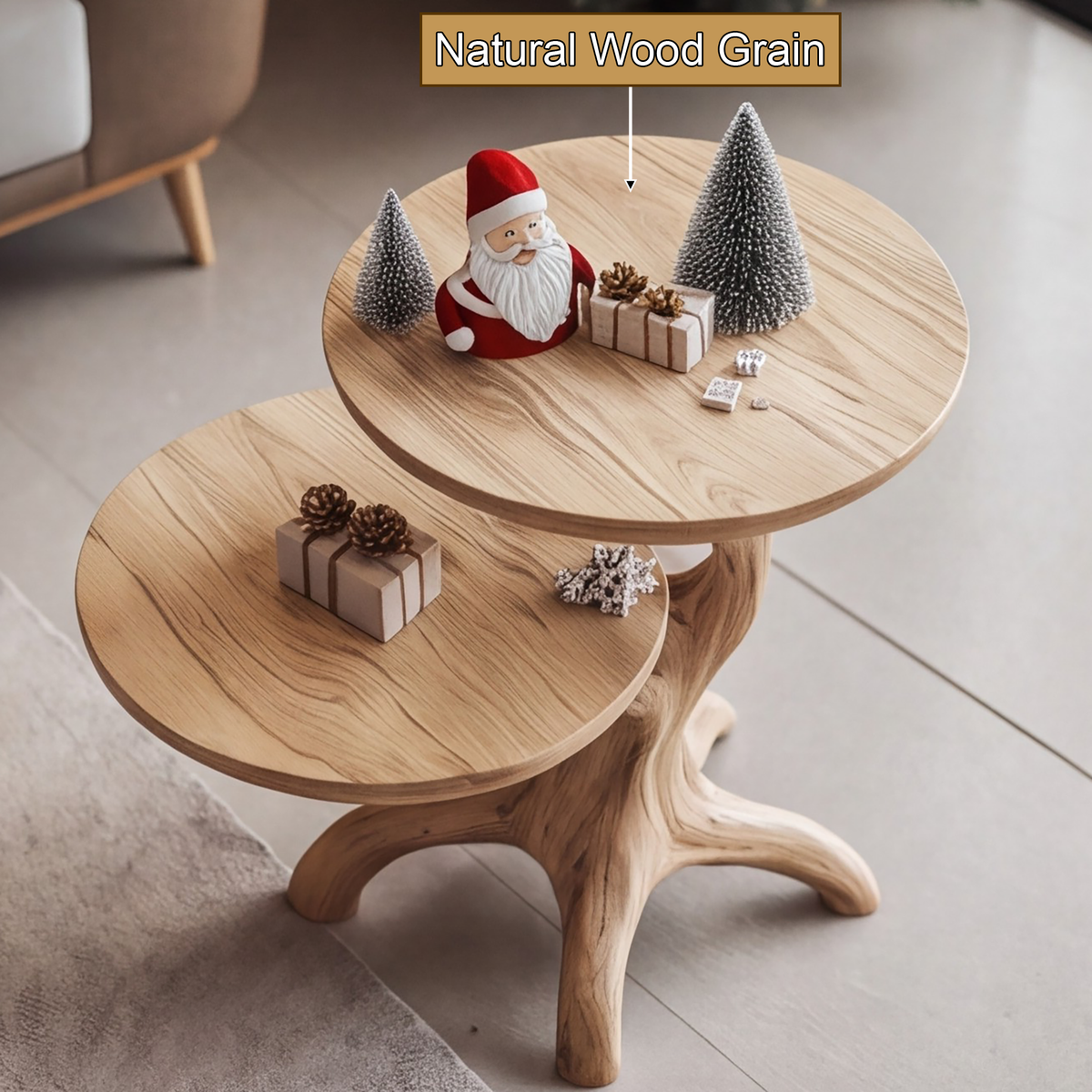 Natural Root Solid Wood Side Table - Timberustic Side Table