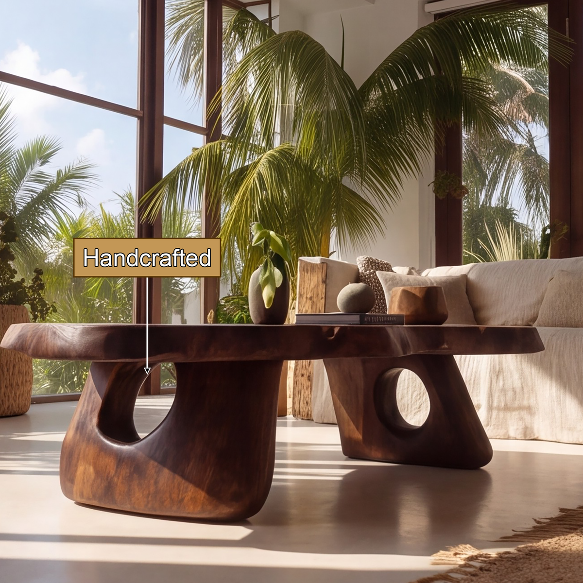 Tropika Sculpted Live Edge Coffee Table - Timberustic Coffee Table