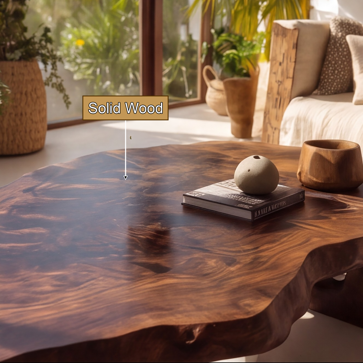 Tropika Sculpted Live Edge Coffee Table - Timberustic Coffee Table