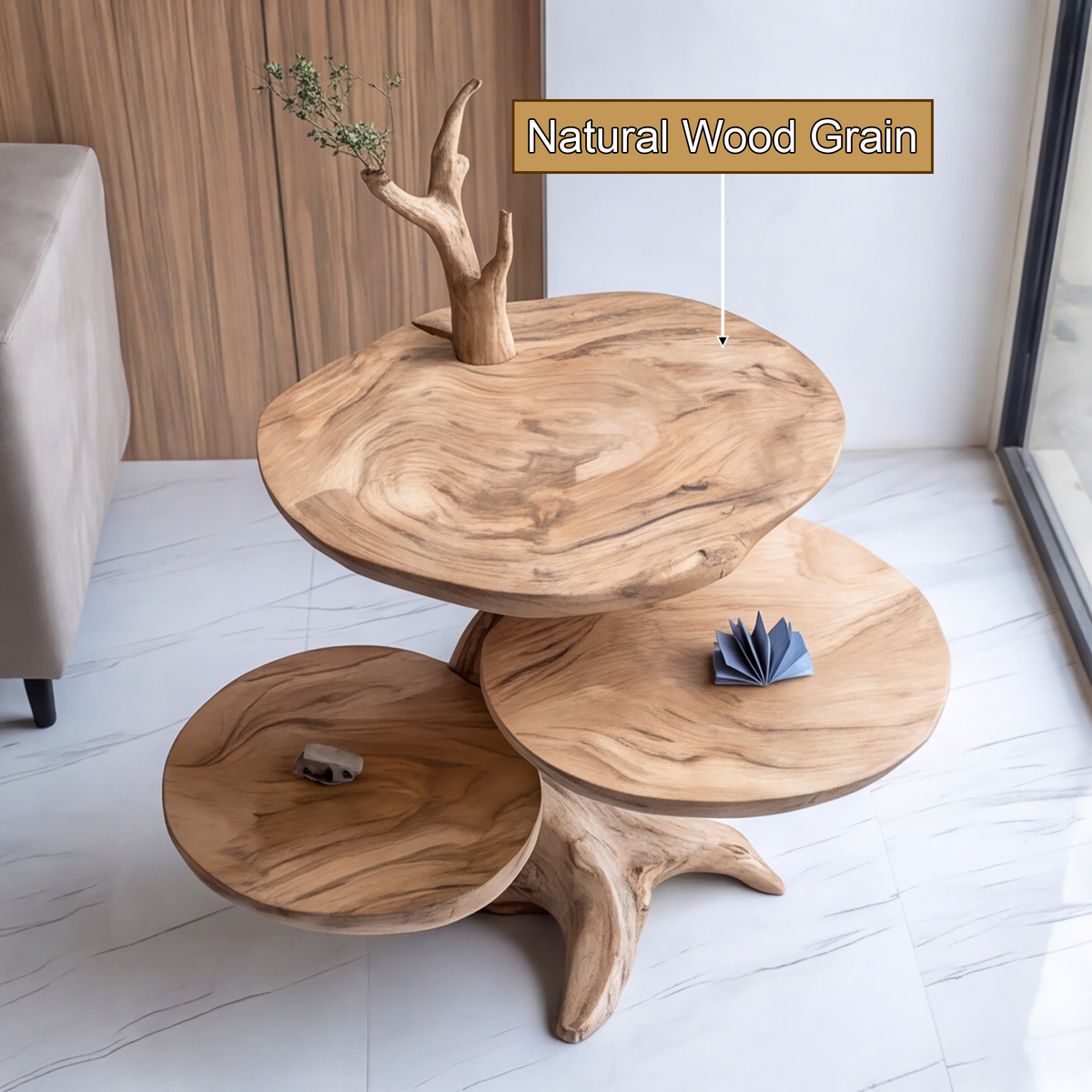 Arborflow Solid Wood Side Table - Timberustic Side Table